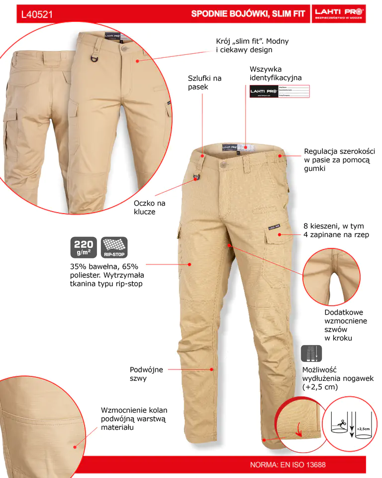 ⁨PANTS, COMBAT, BEIGE, "L", CE, LAHTI⁩ at Wasserman.eu