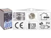 ⁨Wire lights 240 LED cold white 23.9m MAINS power supply IP44⁩ at Wasserman.eu