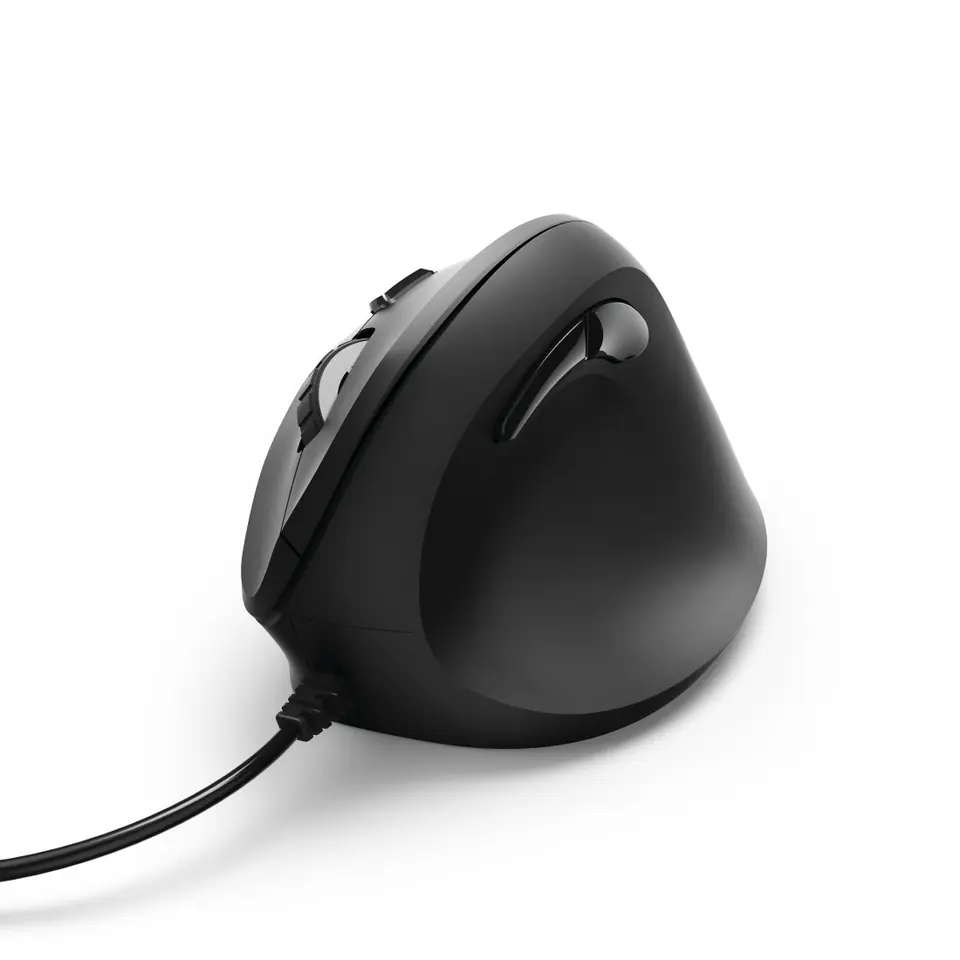 ⁨Mysz przewodowa EMC-500 ergonomiczna Czarna⁩ w sklepie Wasserman.eu