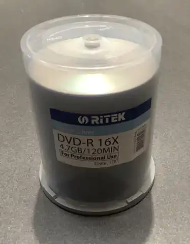 ⁨TRAXDATA RITEK DVD-R 4,7GB 16X PRINTABLE SILVER CAKE*100  907CK100ISPRO⁩ w sklepie Wasserman.eu
