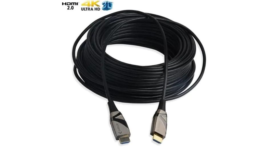 ⁨AKTYWNY OPTYCZNY KABEL HDMI-HDMI V2.0 M/M 3D4K ETHERNET 50M⁩ w sklepie Wasserman.eu