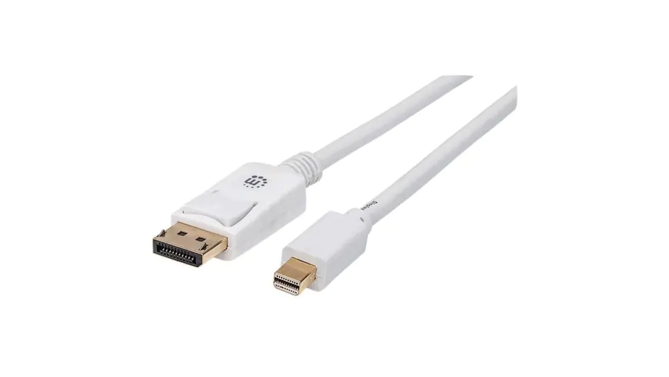 ⁨Kabel Mini DisplayPort 1.2 4K*60Hz MiniDP-DP M/M 2m Biały⁩ w sklepie Wasserman.eu