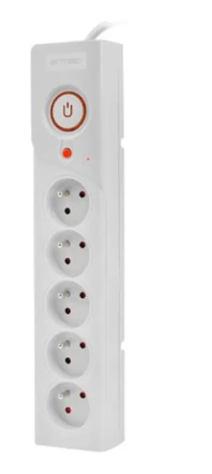 ⁨Power strip Z5 5m 5x230V 10A Z5/50/SZ grey⁩ at Wasserman.eu