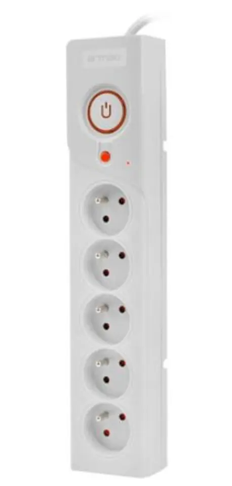 ⁨Power strip Z5 1.5M 5x230V 10A Z5/15/SZ grey⁩ at Wasserman.eu