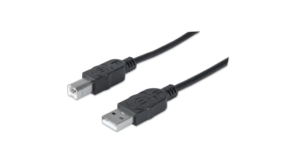 ⁨USB A-B M/M CABLE 1.0m USB2.0 Hi-Speed black⁩ at Wasserman.eu