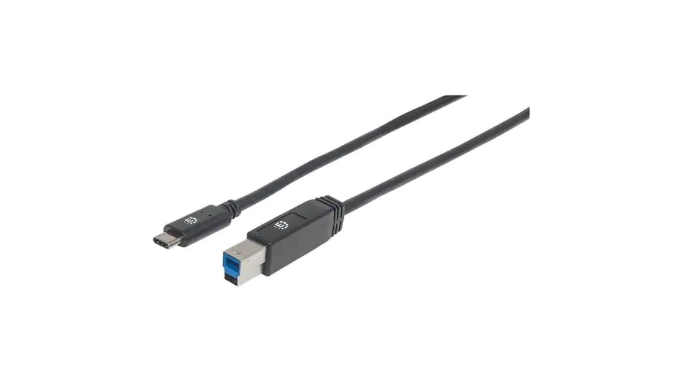 KABEL USB C-B M/M 2,0m USB3.0 SuperSpeed czarny w sklepie Wasserman.eu