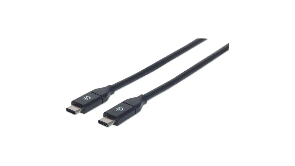 ⁨USB-C 3.2 Gen2 Type-C cable M/M 50cm 60W 3A 10Gbps Black⁩ at Wasserman.eu