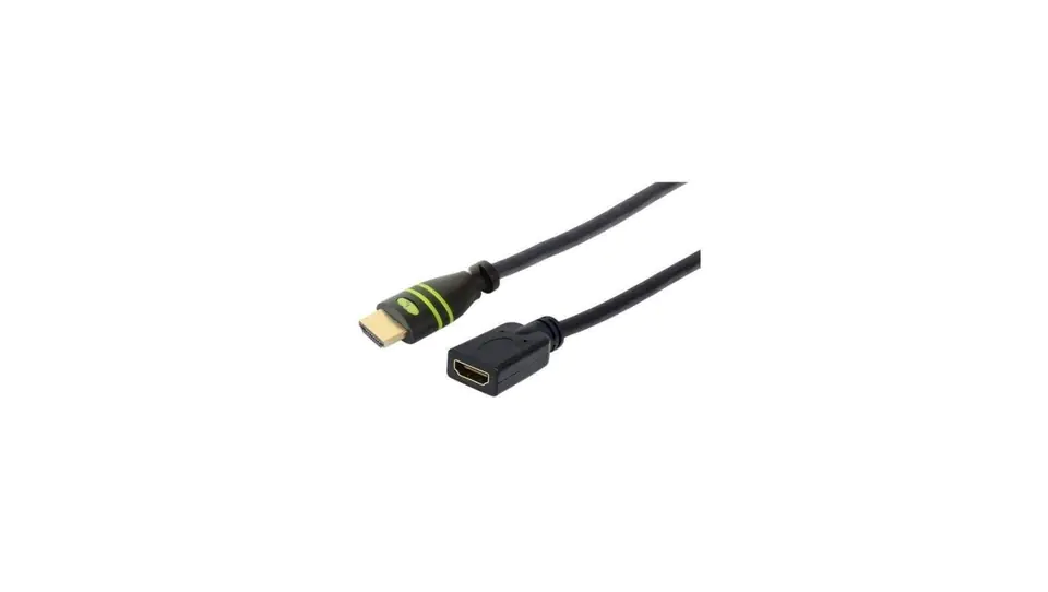 ⁨PRZEDŁUŻACZ KABEL HDMI/HDMI M/F ETHERNET 1.8M 4K60HZ⁩ w sklepie Wasserman.eu