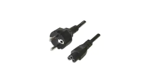 ⁨Clover Power Cable CEE 7 Schuko to C5 1m Black⁩ at Wasserman.eu