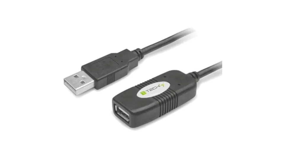 ⁨PRZEDŁUŻACZ KABEL HI-SPEED USB 2.0 A-A M/F 10M AKTYWNY TLY⁩ w sklepie Wasserman.eu