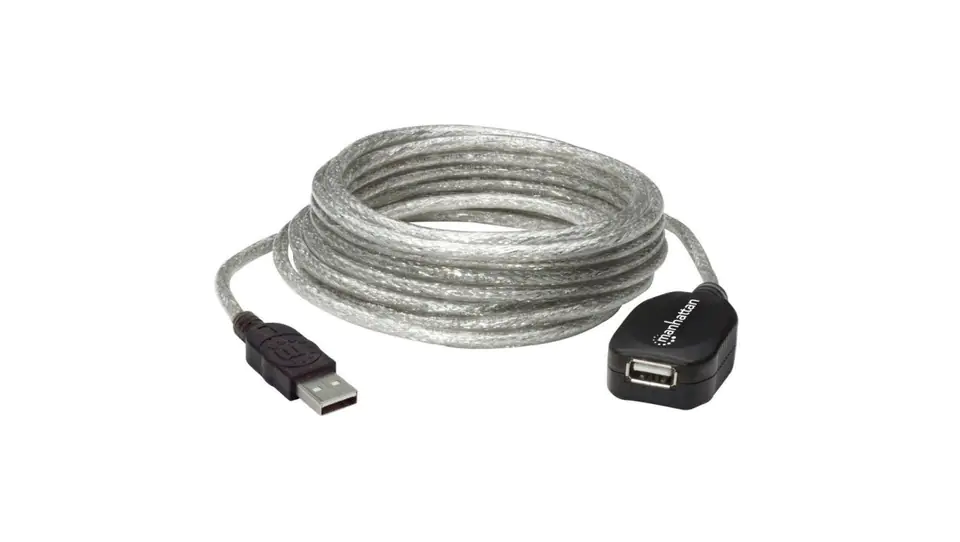 ⁨Active Extension Cable USB 2.0 A-A M/F 5m Manhattan⁩ at Wasserman.eu