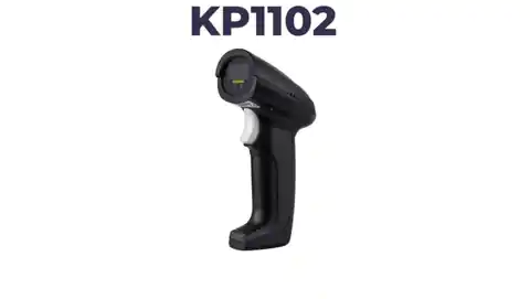 ⁨Czytnik Kodów Kreskowych USB 1D Laserowy Kaptur KP1102⁩ w sklepie Wasserman.eu