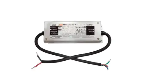 ⁨Power supply MeanWell 150W 12VDC 12,5A XLG-150-12-A IP67 PFC filter⁩ at Wasserman.eu