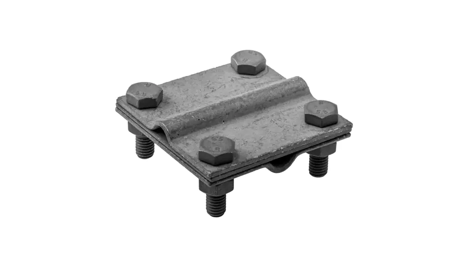 ⁨Large cross connector (three 4xM8 boards), hot-dip galvanizing R.8004⁩ at Wasserman.eu