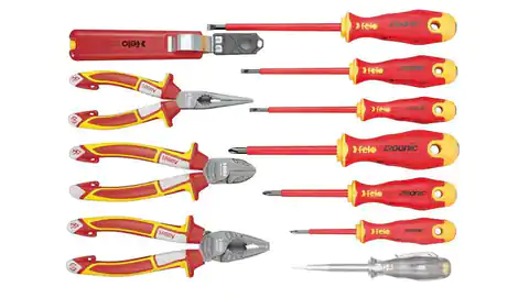 ⁨Set of 11 tools for electrician in FELO case⁩ at Wasserman.eu