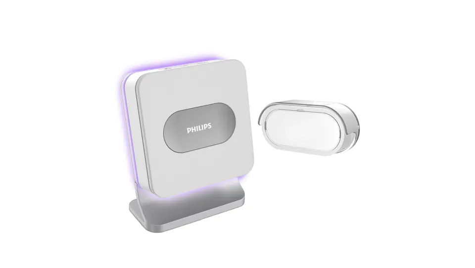 ⁨Philips WelcomeBell MP3 wireless ringtone, 8 melodies, MP3 upload function, operating range max. 300m⁩ at Wasserman.eu