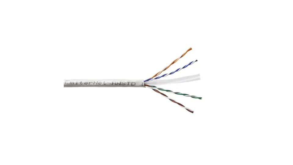 ⁨Emitter Net UTP (U/UTP) Cat6 450MHz cable, PVC standard wire grey K/EMITERNET-UTP6PVC-STD /305m/⁩ at Wasserman.eu