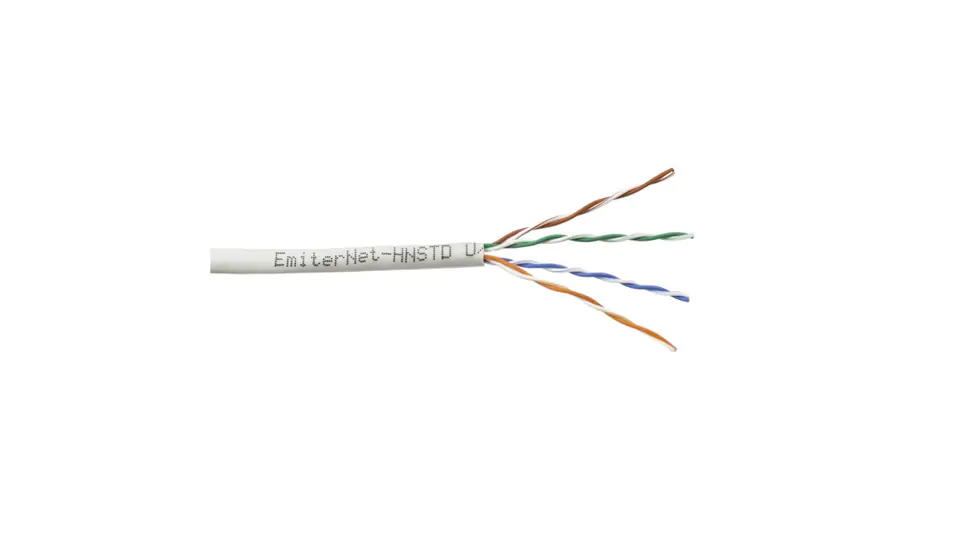 ⁨Kabel Emiter Net UTP (U/UTP) kat.5e 350 MHz drut standard szary K/EMITERNET-UTP5EPVC-STD. /305m/⁩ w sklepie Wasserman.eu