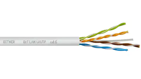 ⁨ICT Cable BiTLAN U/UTP 4x2x23 AWG (0,54) cat.6 350 MHz LSOH B2ca /drum/⁩ at Wasserman.eu