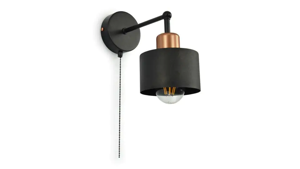 ⁨Lampa LOFT ABI-G K4W 1xE27 kinkiet czarno złota⁩ w sklepie Wasserman.eu