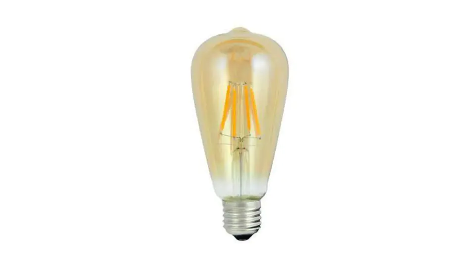 ⁨Żarówka E27 ST64 filament led 4W 2000K RETRO Vintage Amber 320lm⁩ w sklepie Wasserman.eu