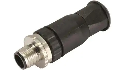 ⁨M12 screw connector 4 pole male straight unshielded 21033191401⁩ at Wasserman.eu