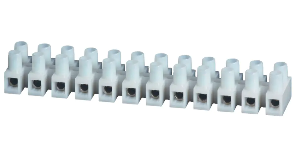 ⁨Thermoplastic threaded terminal block with washer, 4mm2, 12 lanes transparent LPA12-4 89089110⁩ at Wasserman.eu