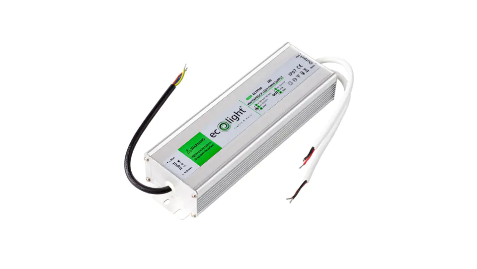 ⁨Hermetic LED Power Supply IP67 200W 12V 16.6A 224 x 65 x 40mm EC79766⁩ at Wasserman.eu