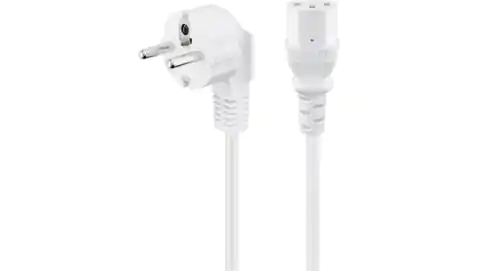 ⁨Goobay Power Cable Extension Cable 3m C13 White 95141⁩ at Wasserman.eu