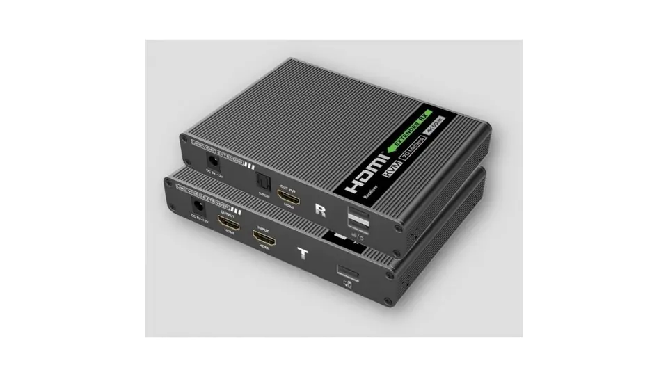 ⁨KVM HDMI/USB Extender via Cat6A/7 Twisted Pair Cable up to 70m 4K*60Hz⁩ at Wasserman.eu