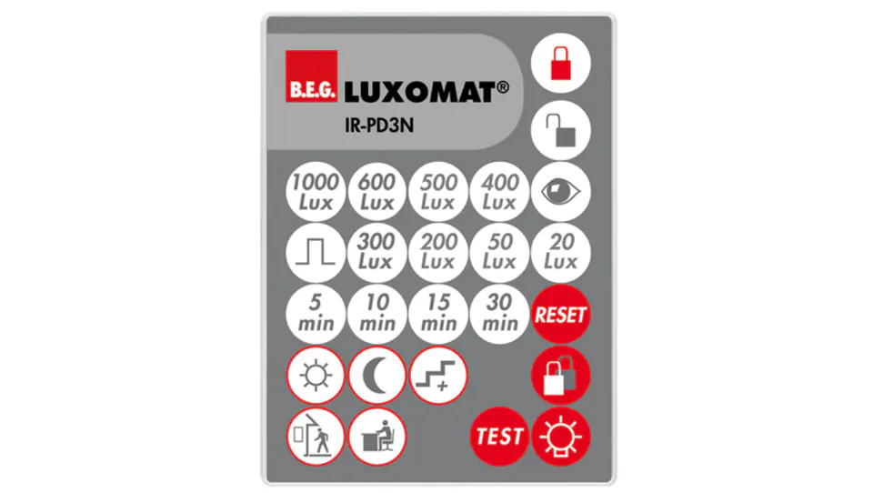 ⁨Remote control for presence detector IR-PD3N 92105⁩ at Wasserman.eu