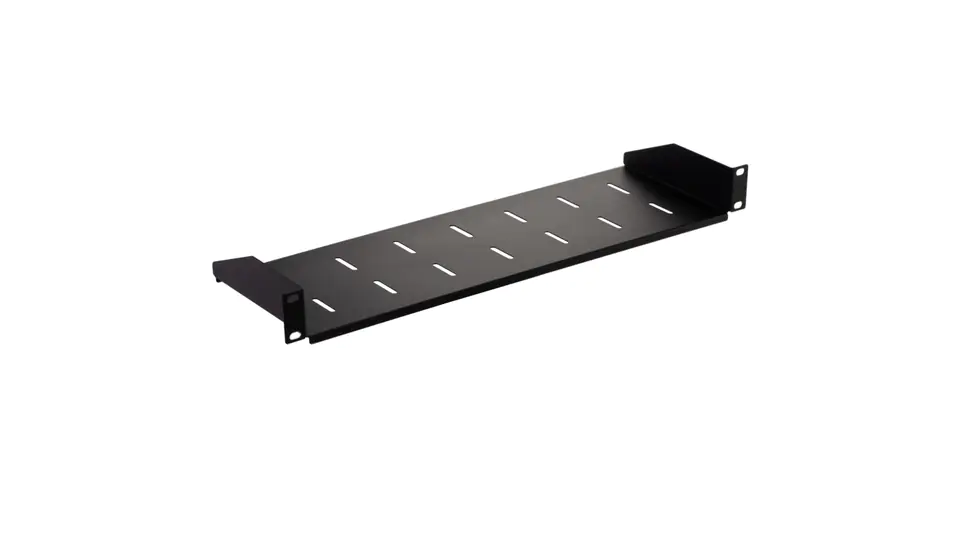 ⁨Fixed shelf for RACK cabinet 19 inch 1U 150mm black NEKU⁩ at Wasserman.eu