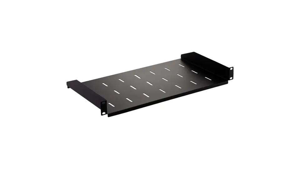 ⁨Fixed shelf for RACK cabinet 19 inch 1U 300mm black NEKU⁩ at Wasserman.eu