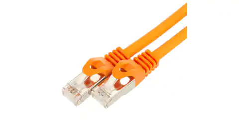 ⁨Patchcord S/FTP kat.7 PiMF kabel sieciowy LAN 2x RJ45 PoE pomarańczowy 20m NEKU⁩ w sklepie Wasserman.eu