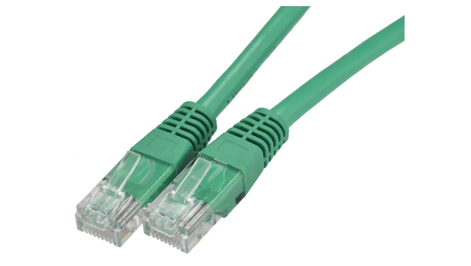 ⁨Patchcord UTP kat.5e kabel sieciowy LAN 2x RJ45 zielony 10m NEKU⁩ w sklepie Wasserman.eu