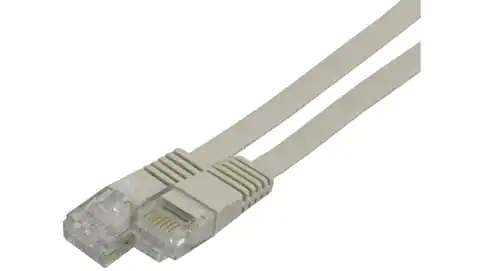 ⁨Patchcord UTP kat.6 kabel sieciowy LAN 2x RJ45 płaski szary 5m NEKU⁩ w sklepie Wasserman.eu
