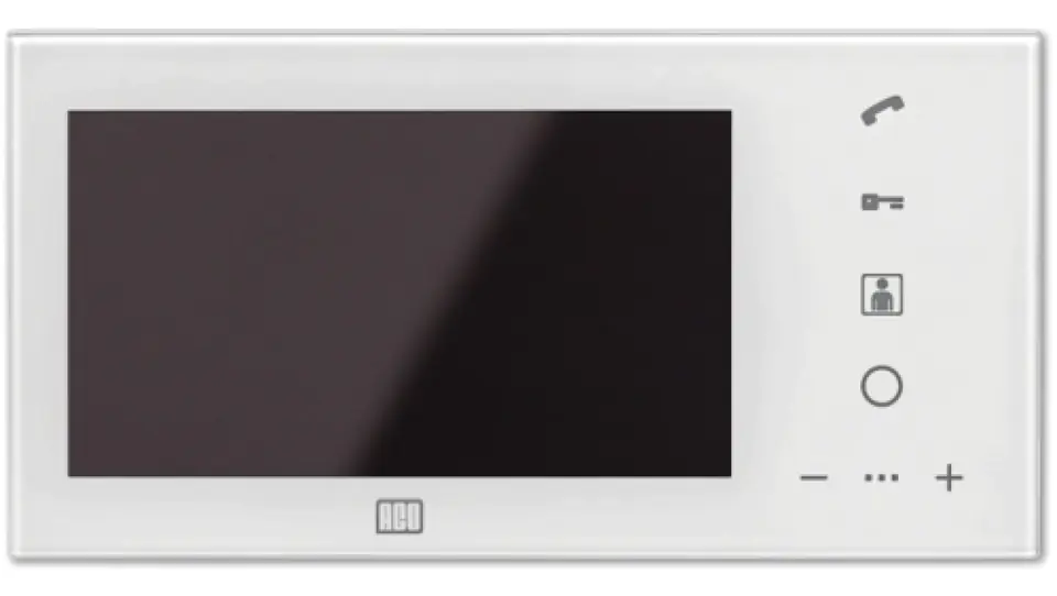 ⁨Digitaler Videomonitor, Freisprecheinrichtung mit Glasfront und 7" Farbdisplay MPRO-7 WH⁩ im Wasserman.eu