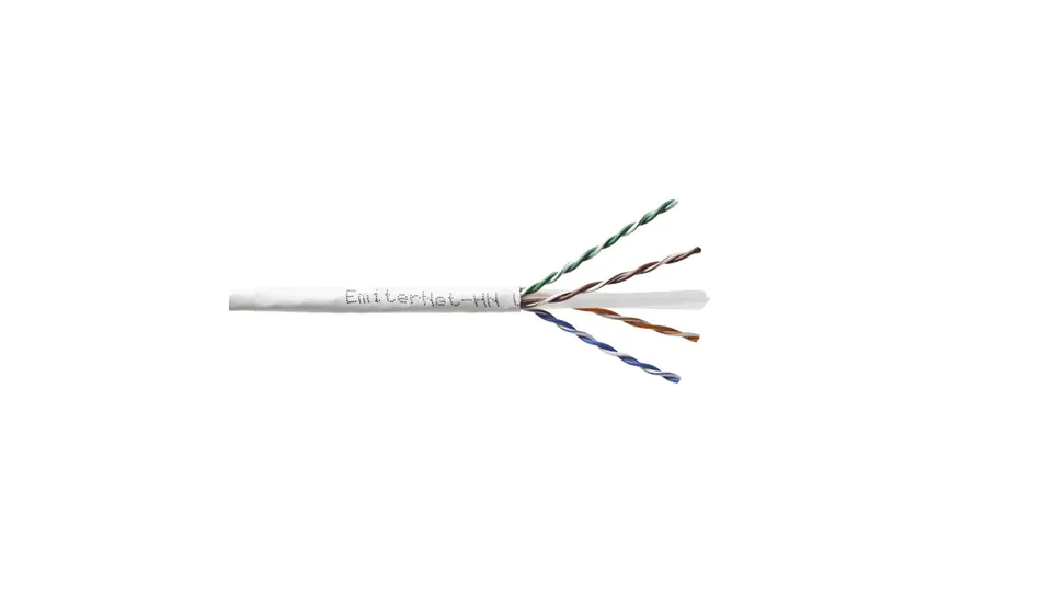 ⁨Kabel Emiter Net UTP (U/UTP) kat.6 450MHz drut 4x2x23 AWG LS0H K/EMITERNET-UTP6LSOH /305m/⁩ w sklepie Wasserman.eu