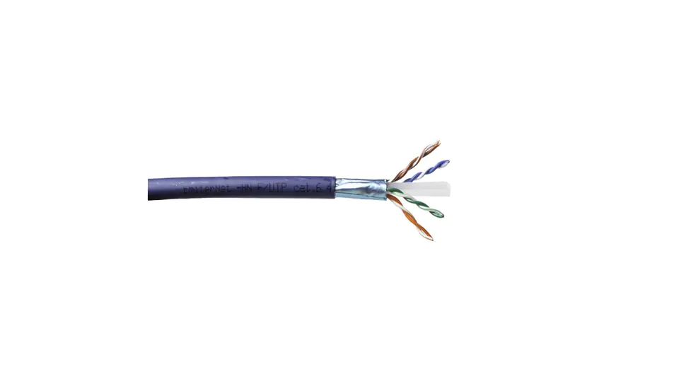 ⁨Kabel Emiter Net FTP (F/UTP) kat.6 450MHz drut 4x2x23AWG LSZH-FR K/EMITERNET-FTP6LS0H /500m/⁩ w sklepie Wasserman.eu