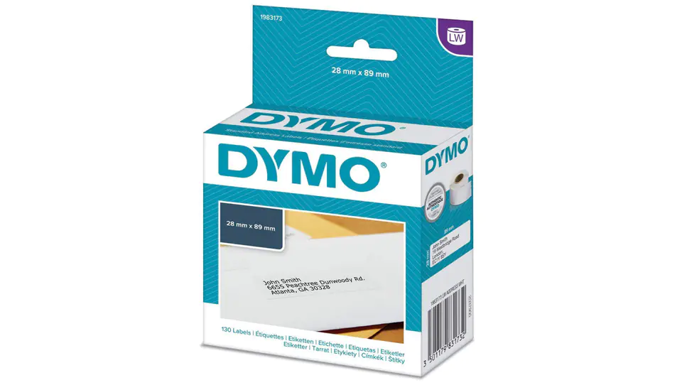 Standard shipping label 28x89mm white for printers for occasional users 1983173 /1roll x 130pcs/ at Wasserman.eu