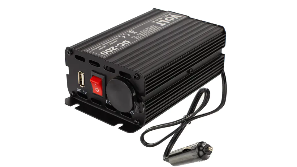 ⁨Przetwornica napięcia 24/12V 200W+ USB VOLT⁩ w sklepie Wasserman.eu