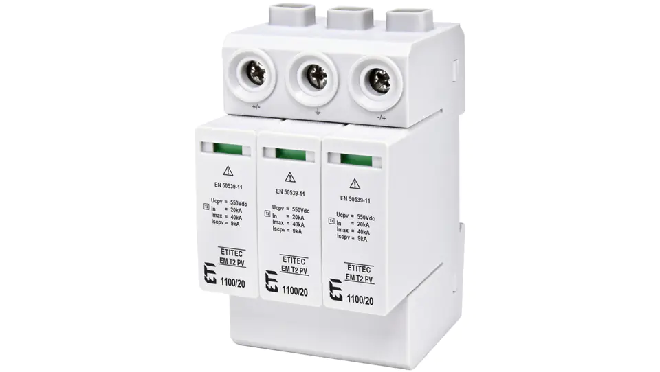 ⁨Surge arrester for PV systems T2 (C) for PV ETITEC EM T2 PV 1100/20 Y 002440623 systems⁩ at Wasserman.eu