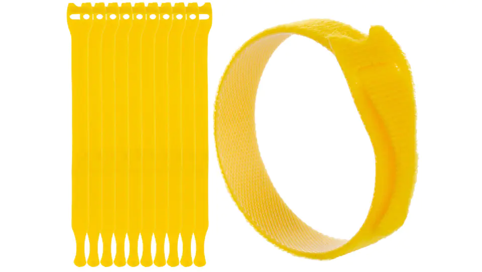 ⁨Opaski rzepowe 20x200 BTB Straps żółte /opakowanie 10szt./⁩ w sklepie Wasserman.eu
