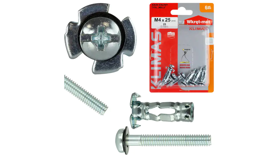 Steel pin type MOLLY M4x25 /6pcs/ at Wasserman.eu