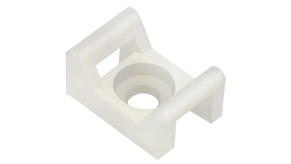 ⁨Mounting stand screwed to cable ties 25x16 white /20pcs/⁩ at Wasserman.eu