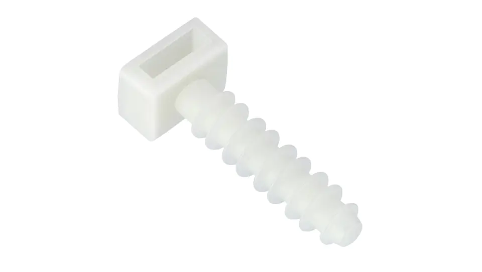 ⁨Push-in socket for cable ties 8x38 white /20pcs/⁩ at Wasserman.eu