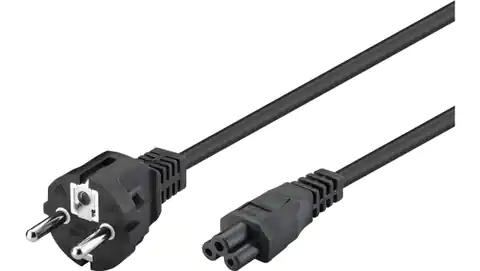⁨Kabel zasilający C5 1m, czarny 57846⁩ w sklepie Wasserman.eu