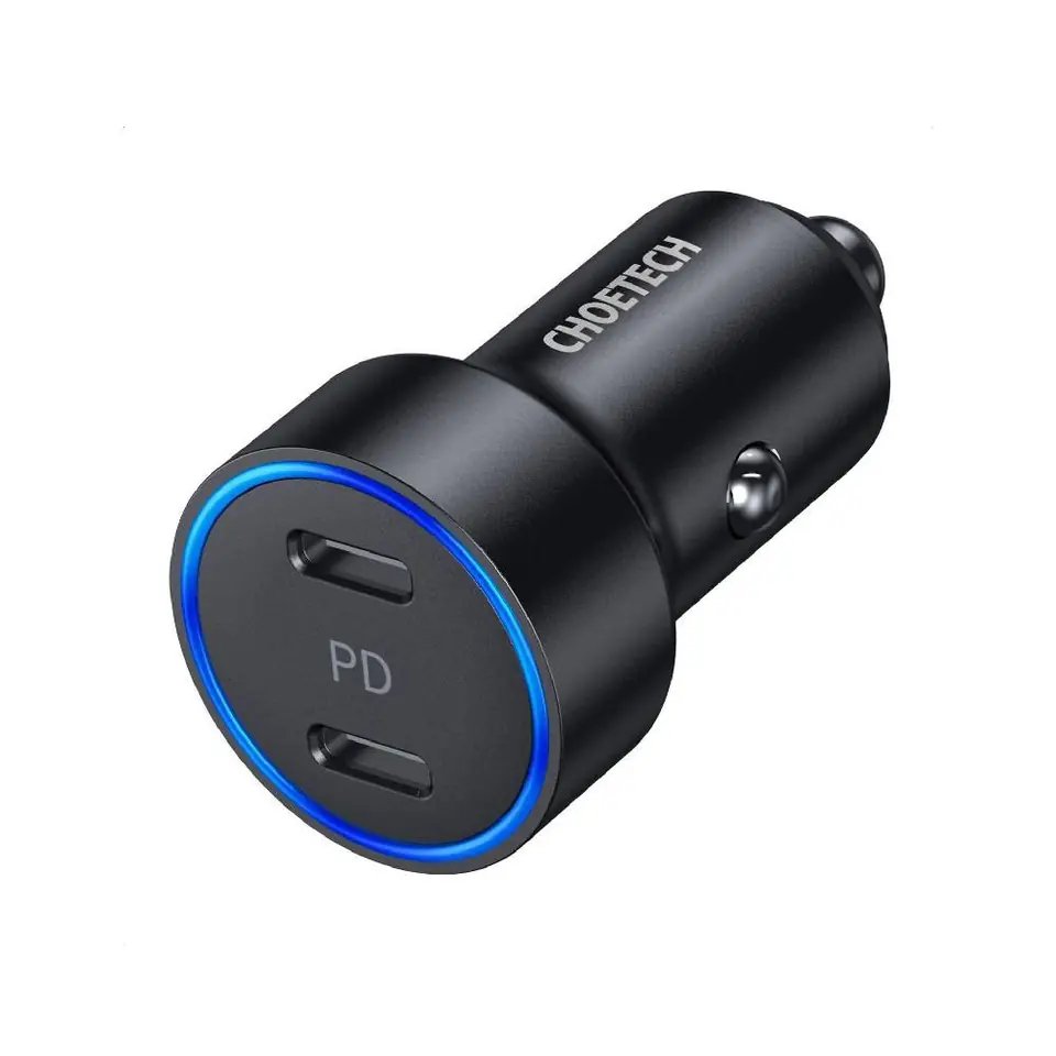 CHOETECH C0054 BLACK ca r charger 2xUSB C Power at Wasserman.eu
