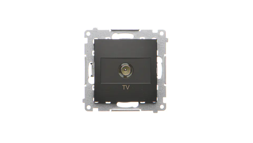⁨Simon 54 Gniazdo antenowe TV pojedyncze (moduł). Do instalacji indywidualnych czarny mat DAK1.01/49⁩ w sklepie Wasserman.eu
