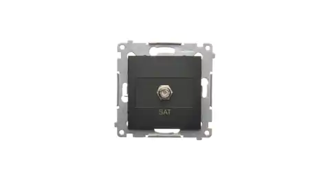 ⁨Simon 54 SAT antenna socket single (module). For individual installations: black matt DASF1.01/49⁩ at Wasserman.eu